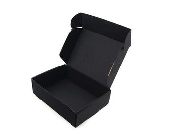 Folding Cardboard Box Black Matt Lamination Shipping Box With Printed Logo