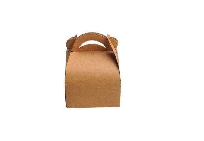 Foldable Recycled Kraft Paper Box Custom Take Away Fast Food Packaging